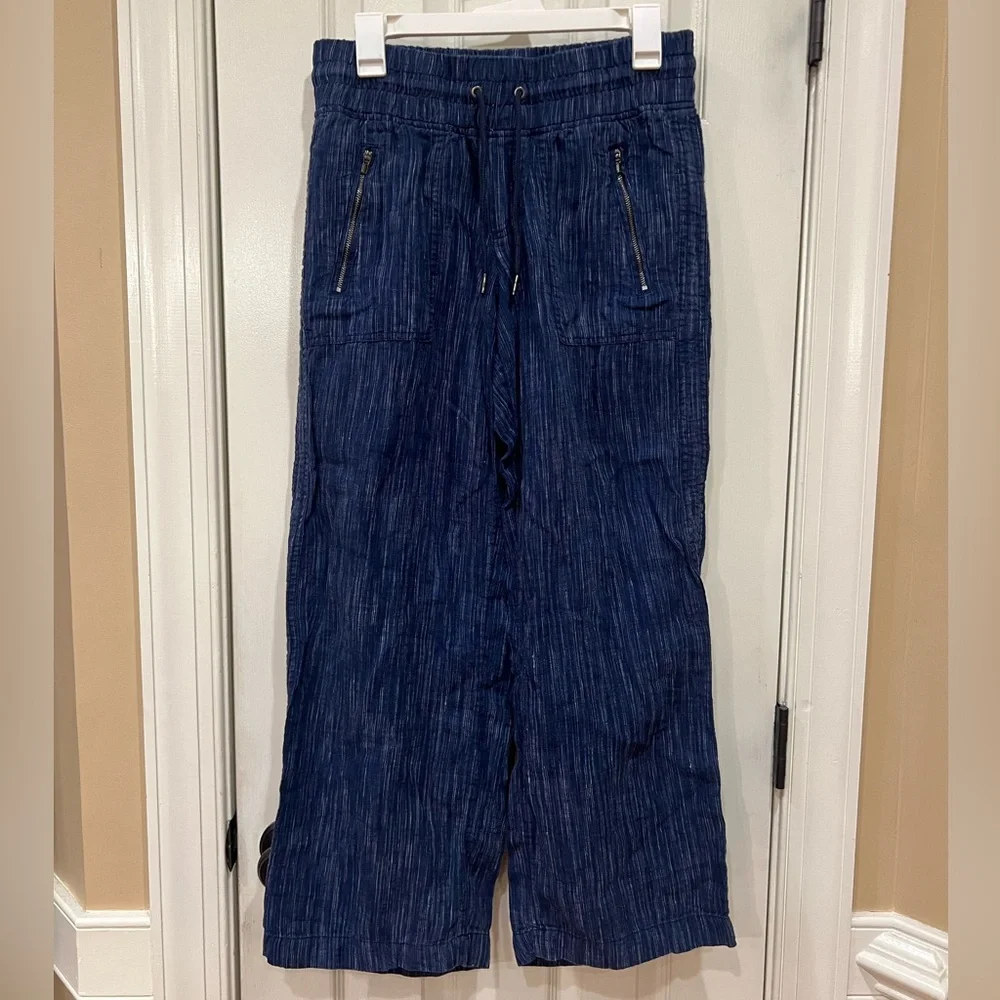 Athleta Blue Wide Leg Pants - Picture 5 of 9